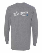 Just a NS Girl Tartan Left Chest and Back Long Sleeve Tee - Unisex