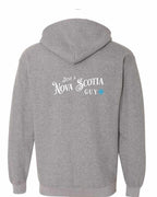 Just a NS Guy Blue Left Chest and Back Zip Hoodie - Unisex