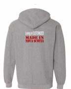 Living in Custom Made in NS Left Chest and Back Zip Hoodie - Unisex