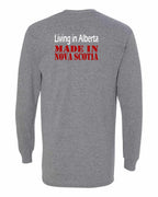 Living Alberta Made in NS Left Chest and Back Long Sleeve Tee - Unisex