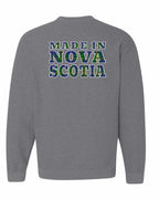 Made In NS ( Tartan Lettering) Left Chest and Back Crewneck Sweatshirt - Unisex
