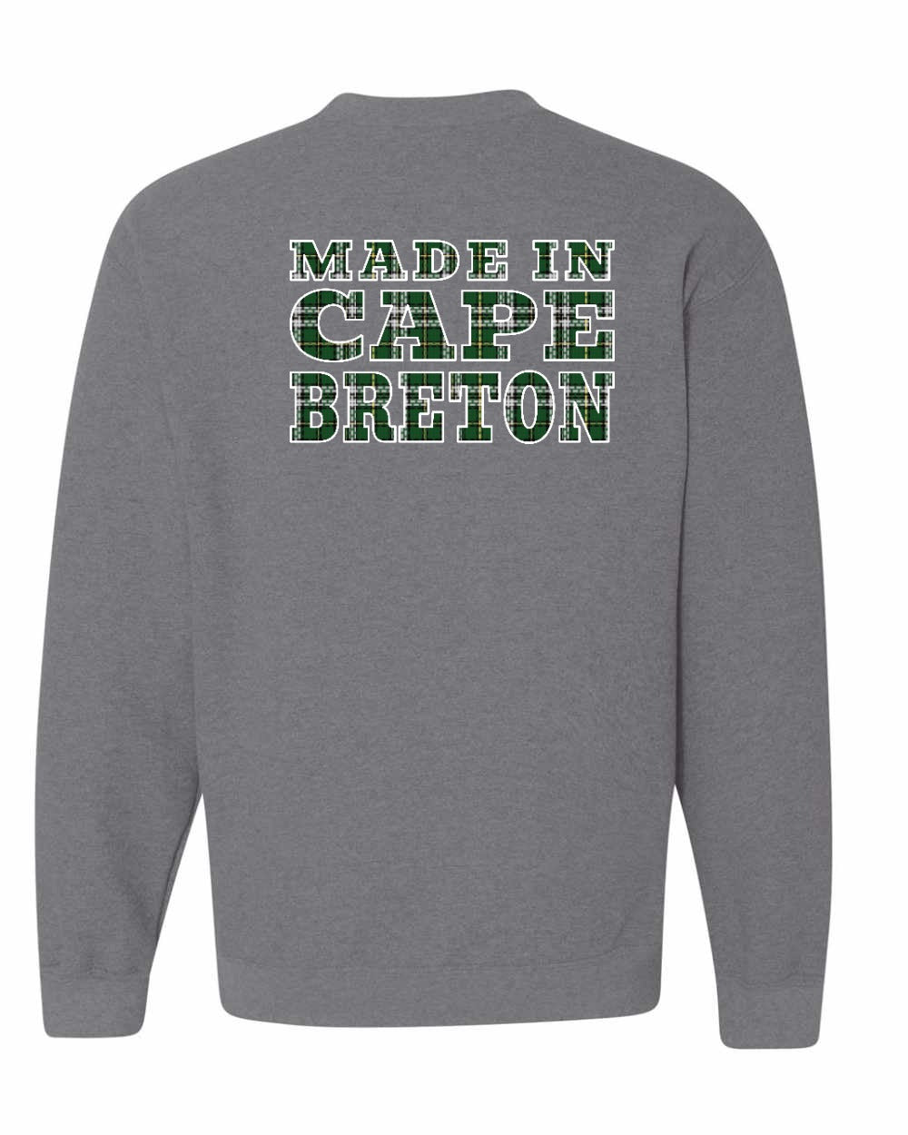Made In CB Tartan Left Chest and Back Crewneck Sweatshirt - Unisex