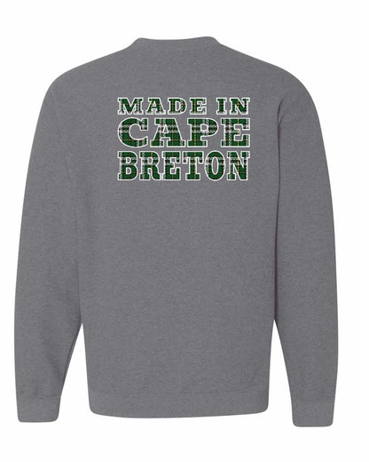 Made In Cape Breton Tartan Left Chest and Back Crewneck Sweatshirt