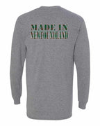 Made In NFLD ( Tartan Lettering) Left Chest and Back Long Sleeve - Unisex