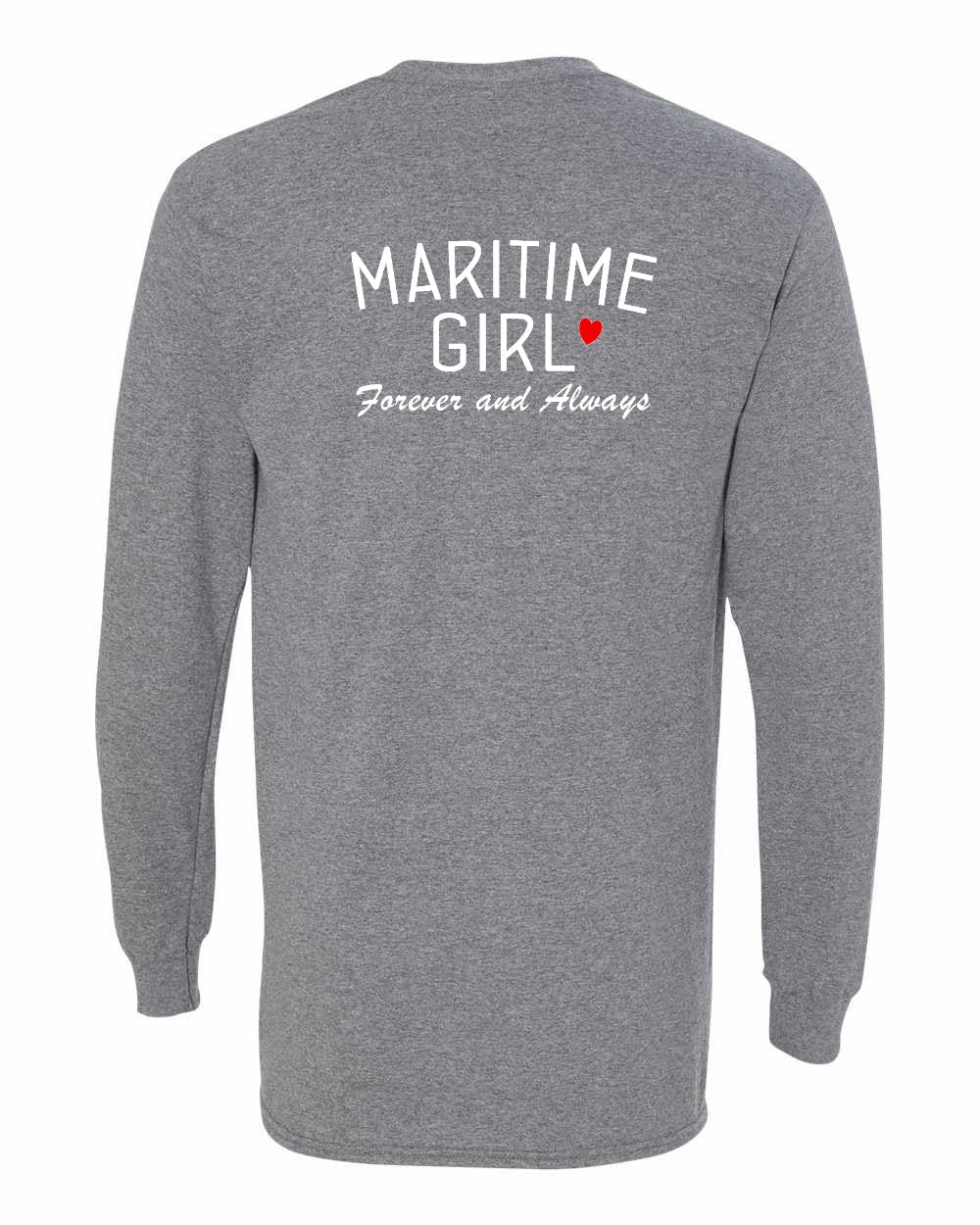 Maritime Girl Forever and Always Left Chest & Back Long Sleeve Tee - Unisex