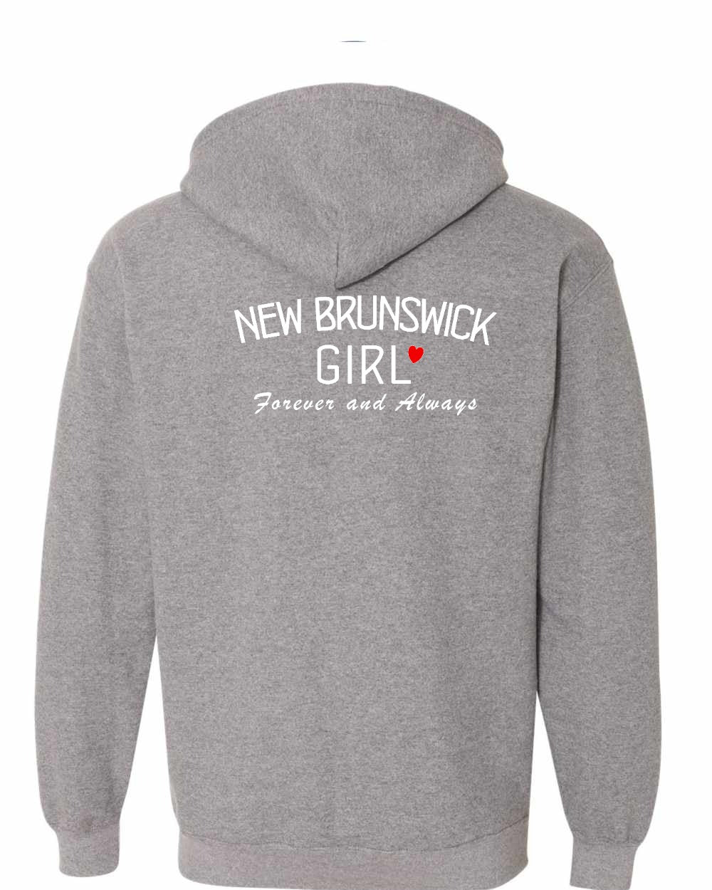 NB Girl Forever and Always Left Chest & Back Zip Hoodie