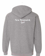 NB Girl Heart Dot Left Chest & Back Zip Hoodie - Unisex