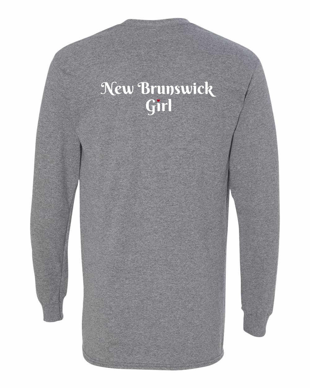 NB Girl Heart Dot Left Chest & Back Long Sleeve Tee - Unisex