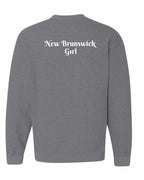 NB Girl Heart Dot Left Chest & Back Crewneck Sweatshirt - Unisex