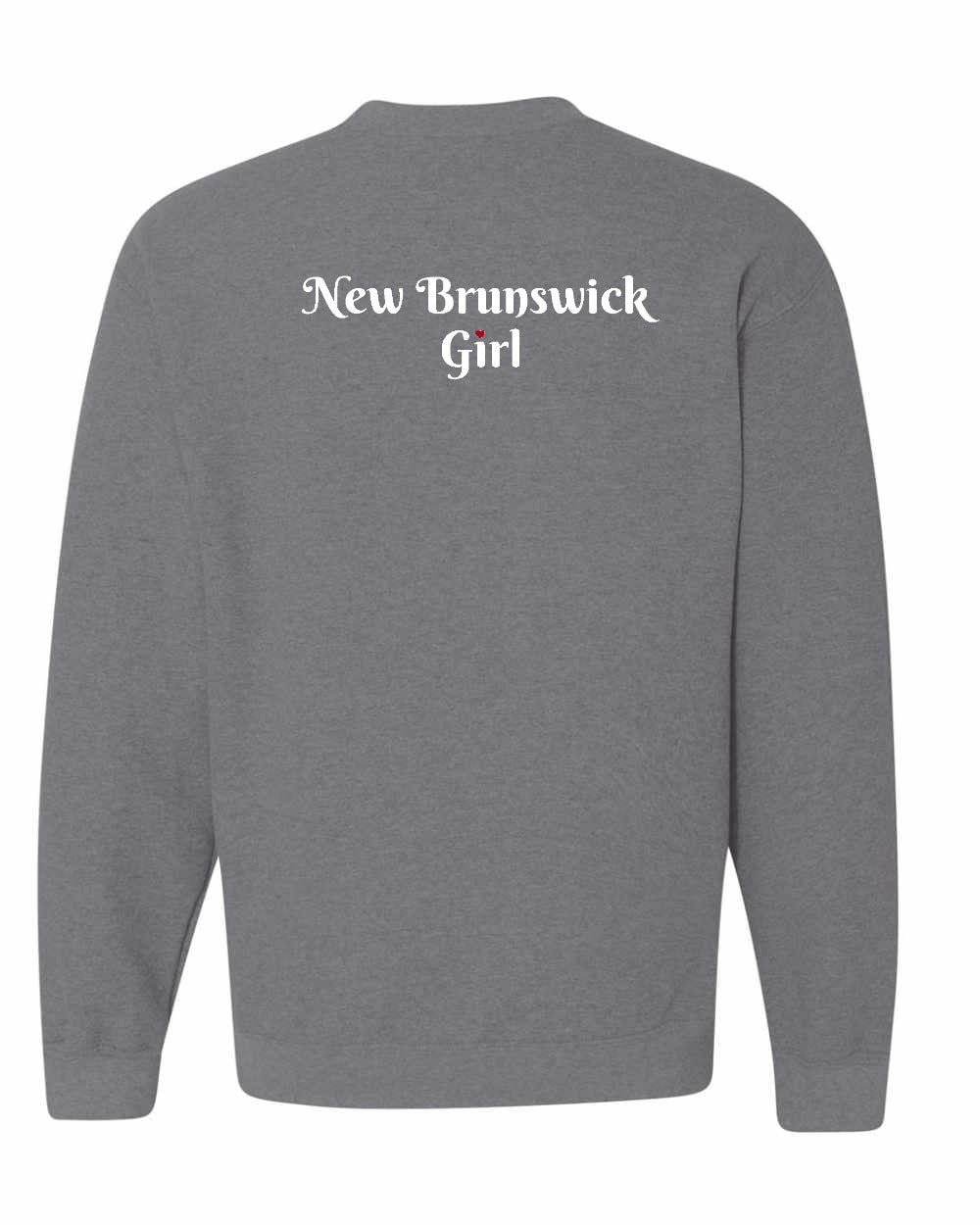 NB Girl Heart Dot Left Chest & Back Crewneck Sweatshirt - Unisex