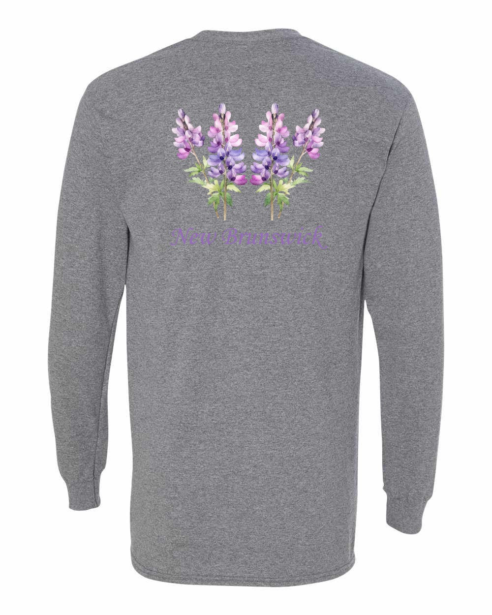 New Brunswick Lupins Left Chest and Back Long Sleeve Tee