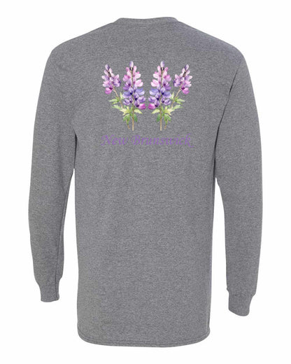 New Brunswick Lupins Left Chest and Back Long Sleeve Tee