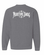 Maritime Swag Logo Left Chest and Back Crewneck Sweatshirt - Unisex