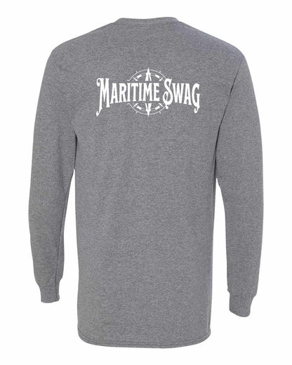 Maritime Swag Logo Left Chest and Back Long Sleeve Tee