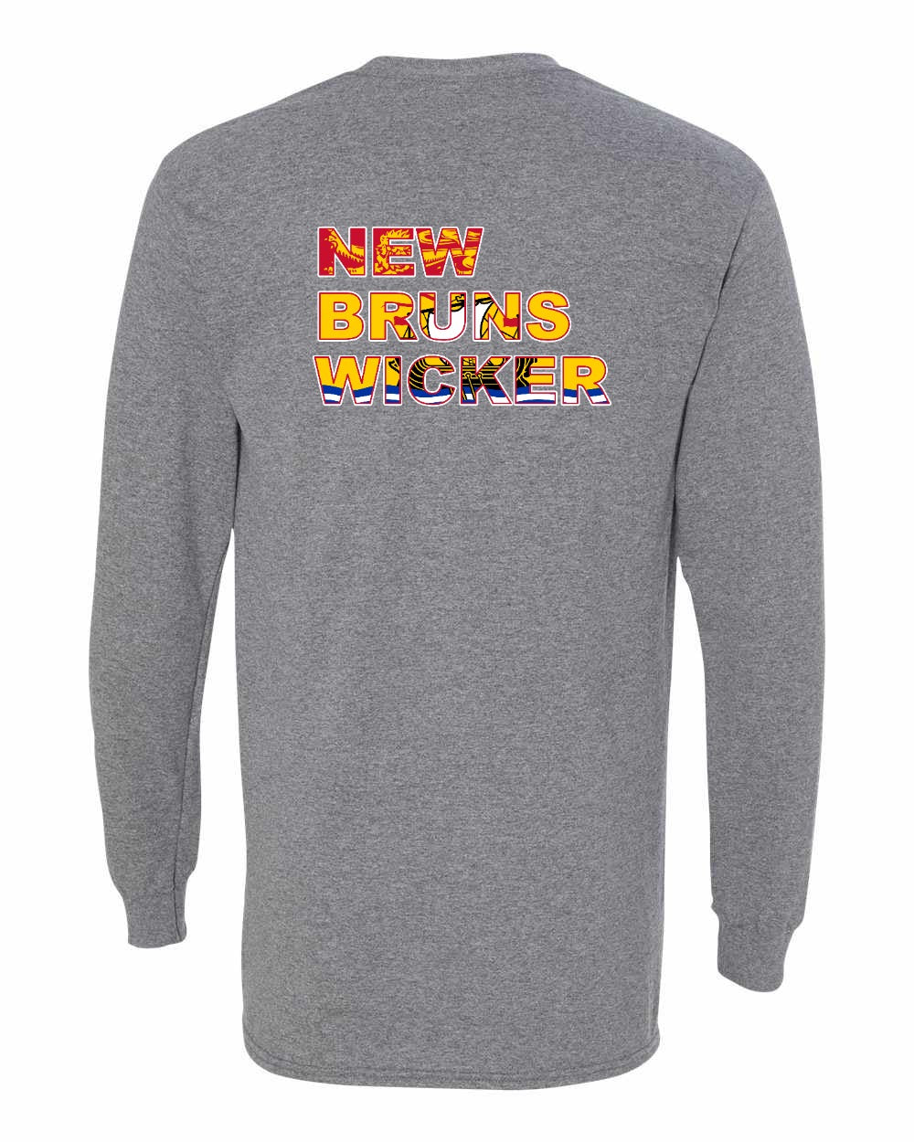 New Bruns Wicker Left Chest and Back Long Sleeve Tee - Unisex