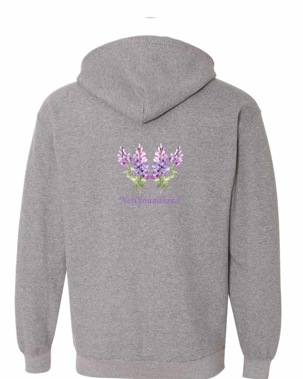 NFLD Lupins Left Chest and Back Zip Hoodie - Unisex