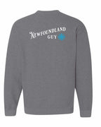 NFLD Guy Blue Left Chest and Back Crewneck Sweatshirt - Unisex