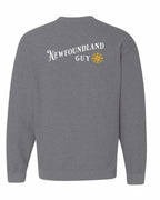 NFLD Guy Yellow Compass Left Chest and Back Crewneck Sweatshirt - Unisex