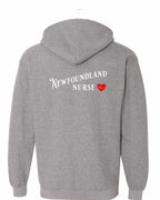 NFLD Nurse Left Chest and Back Zip Hoodie - Unisex