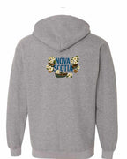 NS Flowers Left Chest and Back Zip Hoodie - Unisex