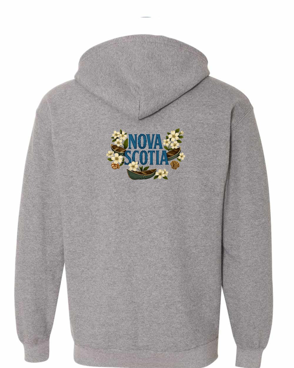 NS Flowers Left Chest and Back Zip Hoodie - Unisex