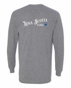 NS Girl Tartan Heart Left Chest and Back Long Sleeve Tee - Unisex