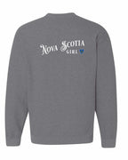 NS Girl Tartan Heart Left Chest and Back Crewneck Sweatshirt - Unisex