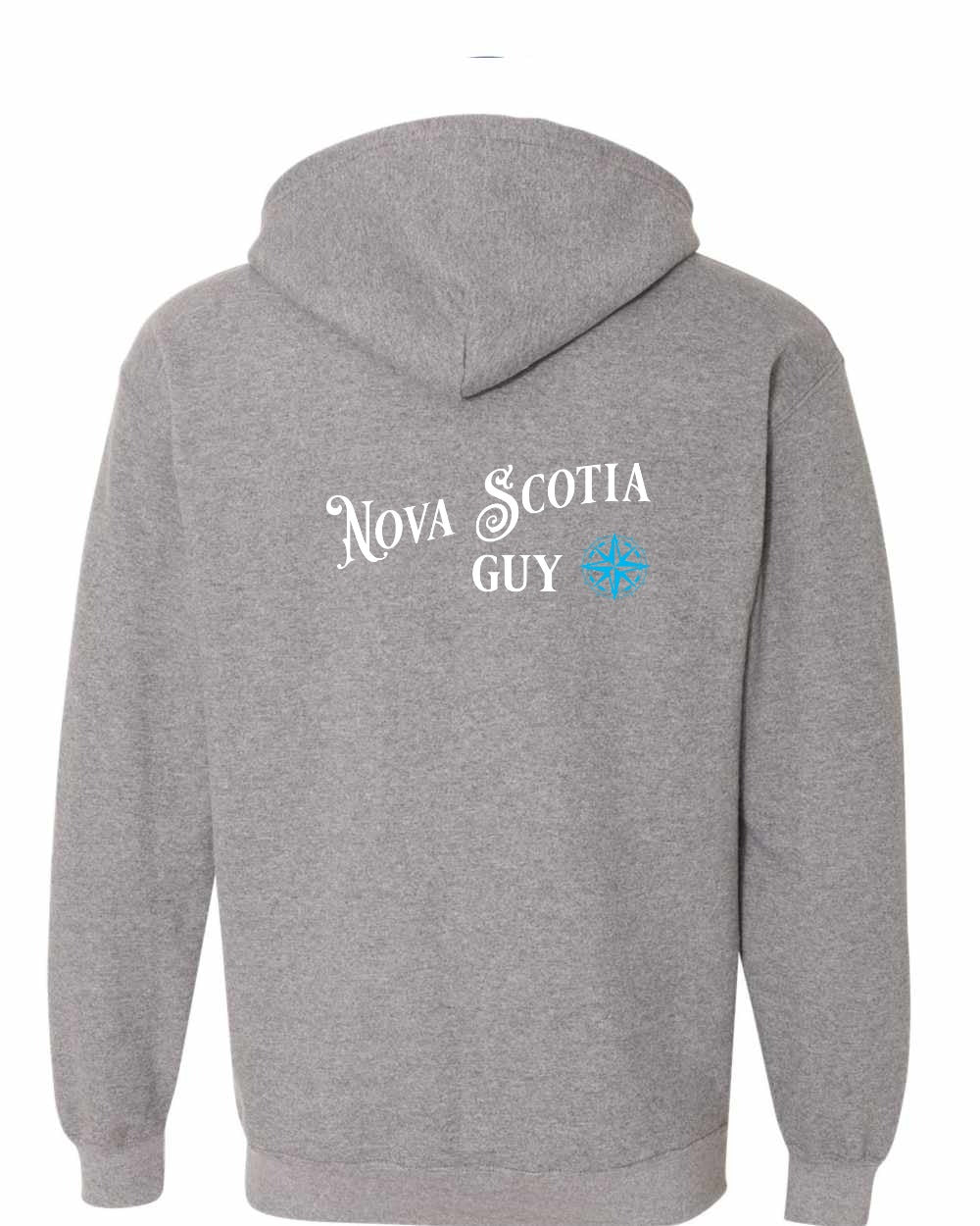 Nova Scotia Guy blue Left Chest and Back zip-hoodie