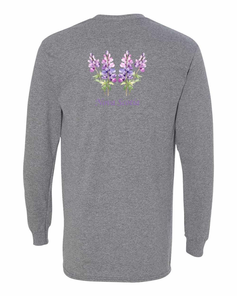 Nova Scotia Lupins Left Chest and Back Long Sleeve Tee
