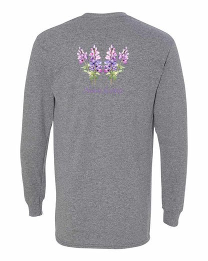 Nova Scotia Lupins Left Chest and Back Long Sleeve Tee