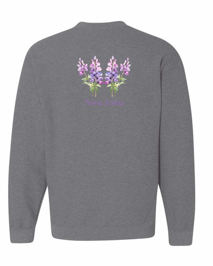 Nova Scotia Lupins Left Chest and Back crew-neck