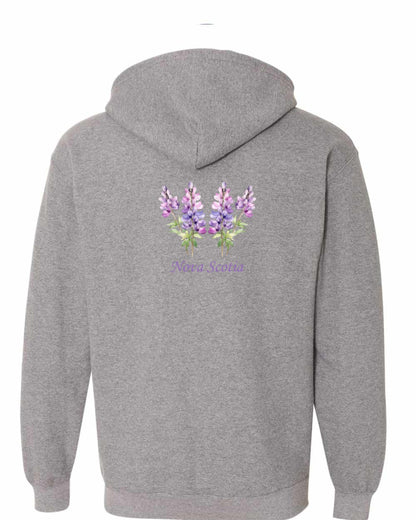 Nova Scotia Lupins Left Chest and Back zip-hoodie