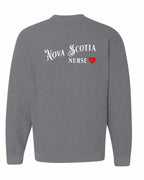 NS Nurse Left Chest and Back Crewneck Sweatshirt - Unisex