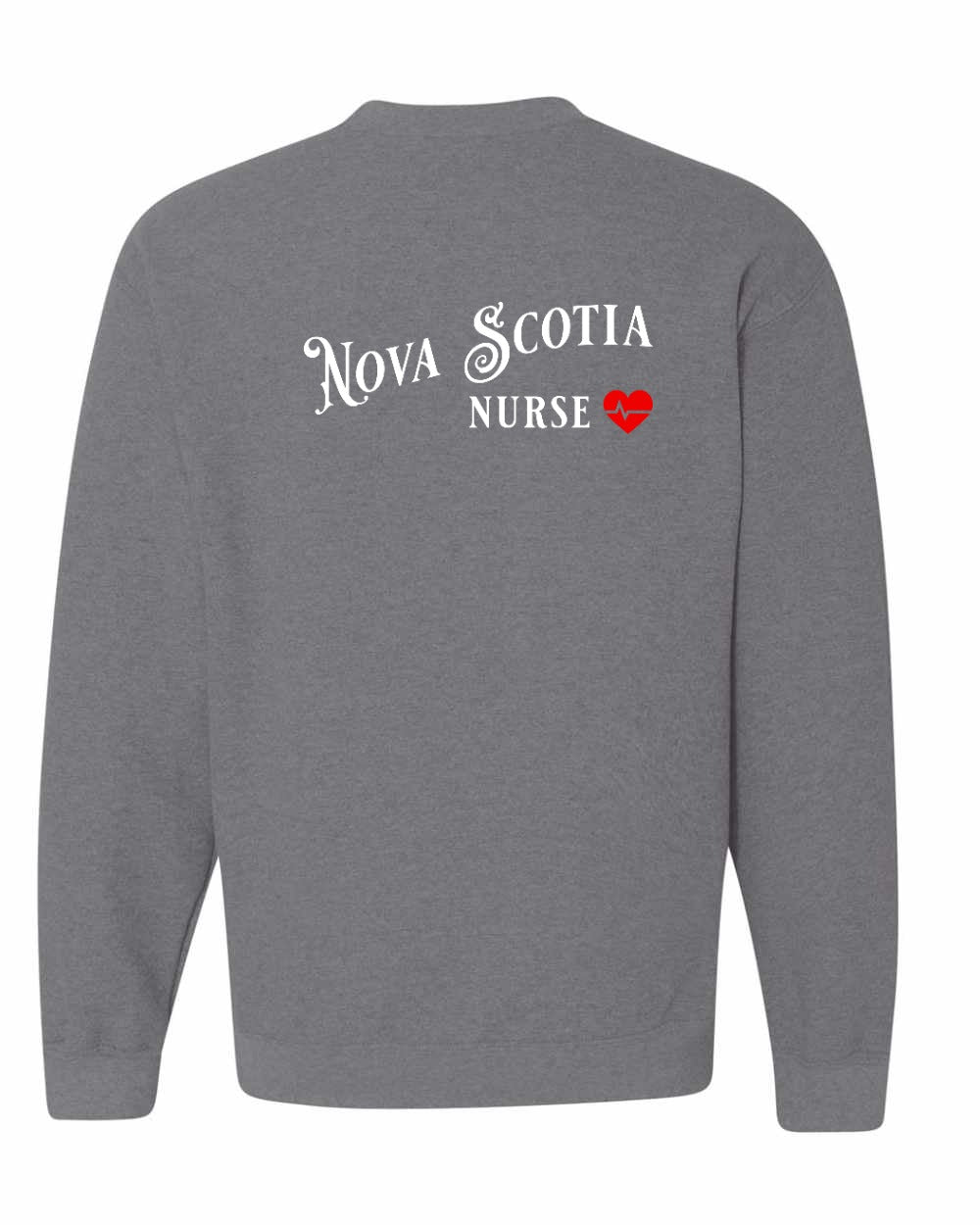 Nova Scotia Nurse Left Chest and Back crew-neck