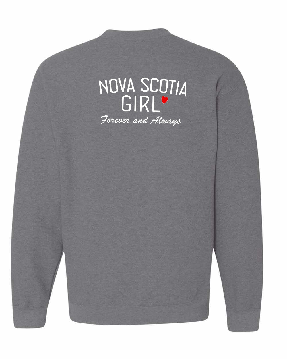 NS Girl Forever and Always Left Chest & Back Crewneck Sweatshirt - Unisex