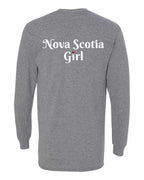NS Girl Heart Dot Left Chest & Back Long Sleeve Tee - Unisex
