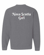NS Girl Heart Dot Left Chest & Back Crewneck Sweatshirt - Unisex