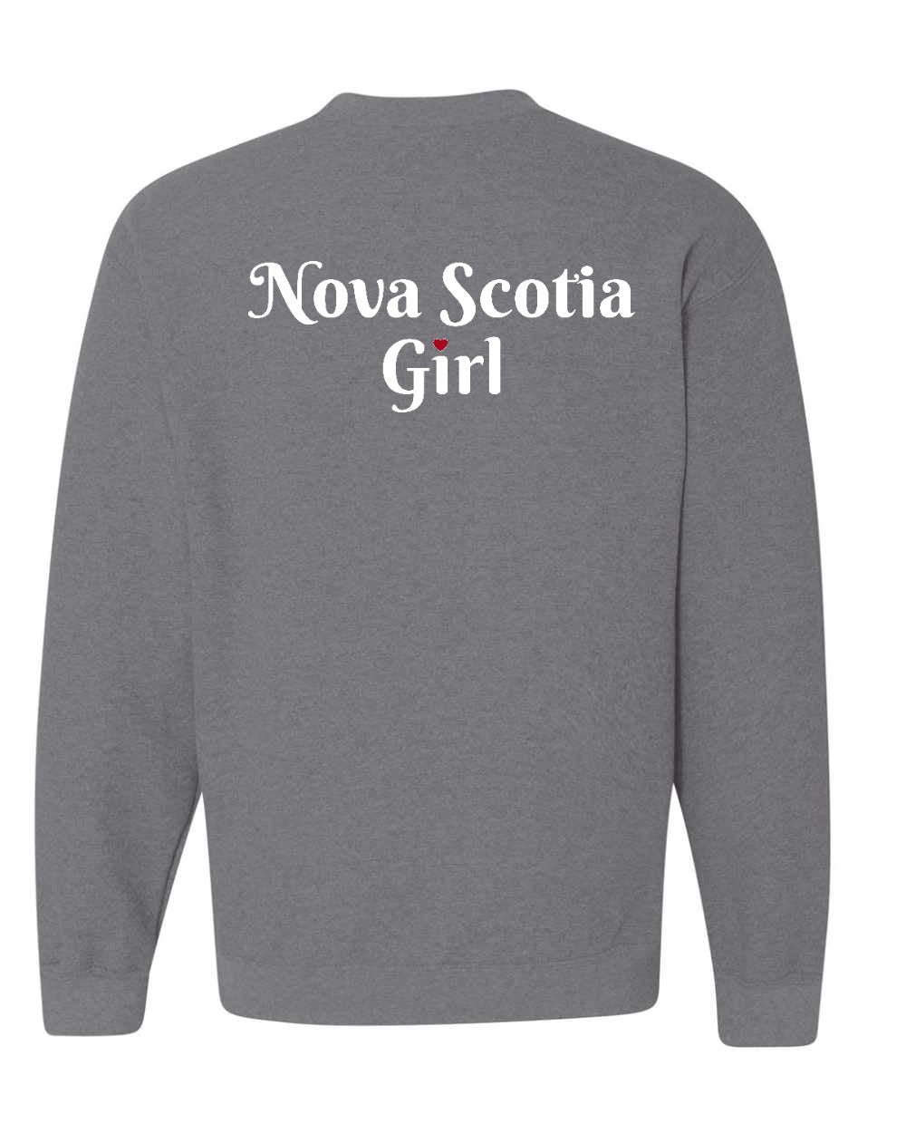 NS Girl Heart Dot Left Chest & Back Crewneck Sweatshirt - Unisex