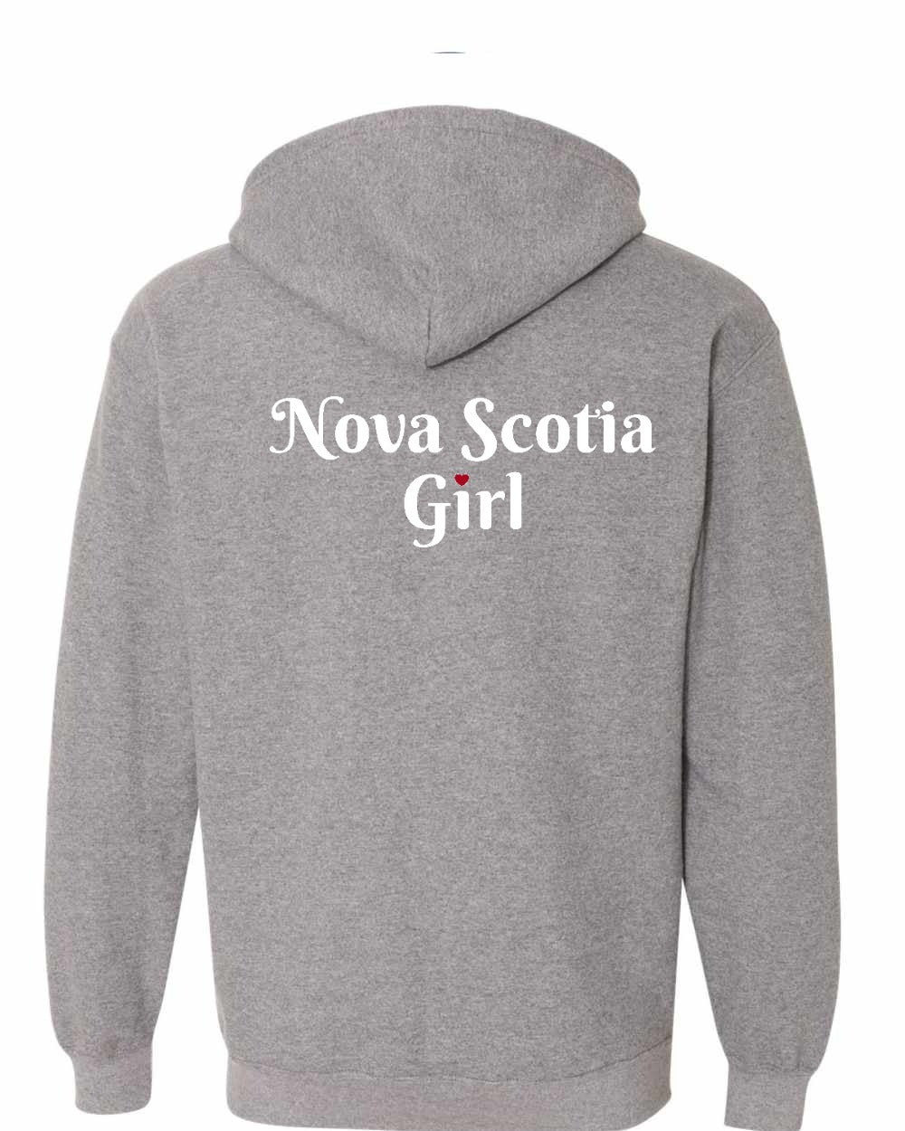 NS Girl Heart Dot Left Chest & Back Zip Hoodie - Unisex