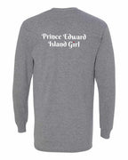 PEI Girl Heart Dot Left Chest & Back Long Sleeve Tee - Unisex