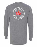 Born and Raised Quebec Left Chest and Back Long Sleeve - Gildan Canada (sewn Internationally) - Unisex