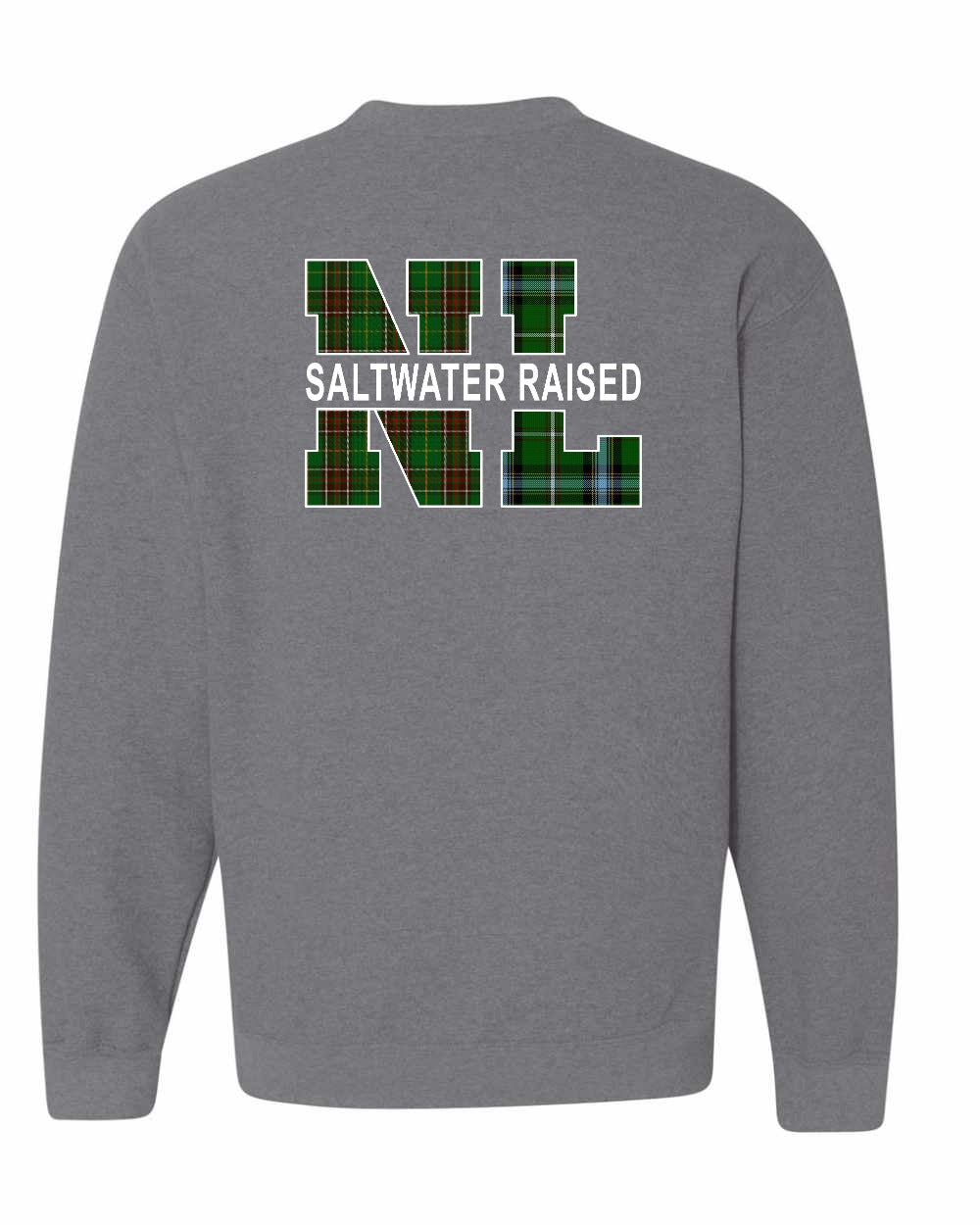 NFLD and Labrador Saltwater Raised Left Chest and Back Crewneck Sweatshirt - Unisex