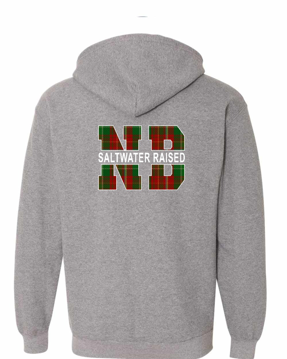 NB Saltwater Raised Left Chest and Back Zip Hoodie Printed NOT STITCHED