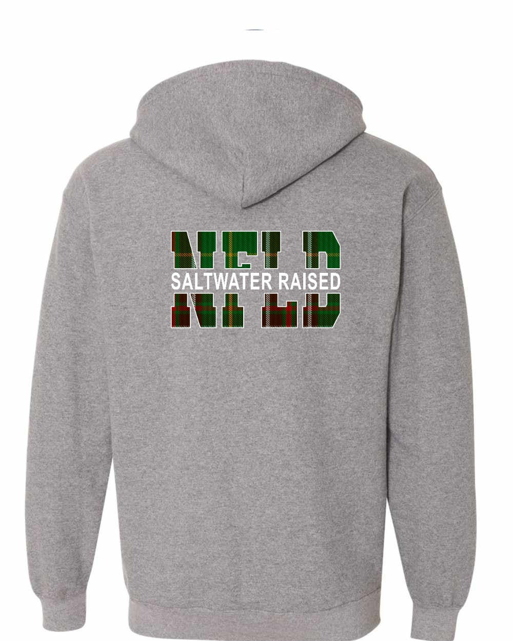 NFLD NFLD Saltwater Raised Left Chest and Back Zip Hoodie - Unisex