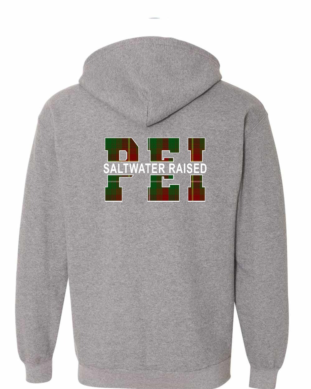 PEI Saltwater Raised Left Chest & Back Zip Hoodie - Unisex