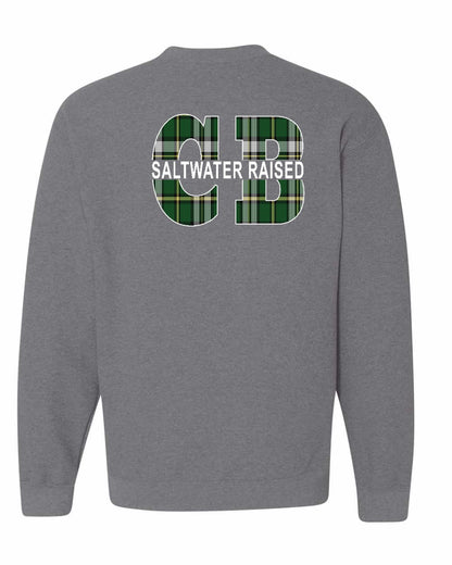Saltwater CB Raised Left Chest and Back Crewneck Sweatshirt
