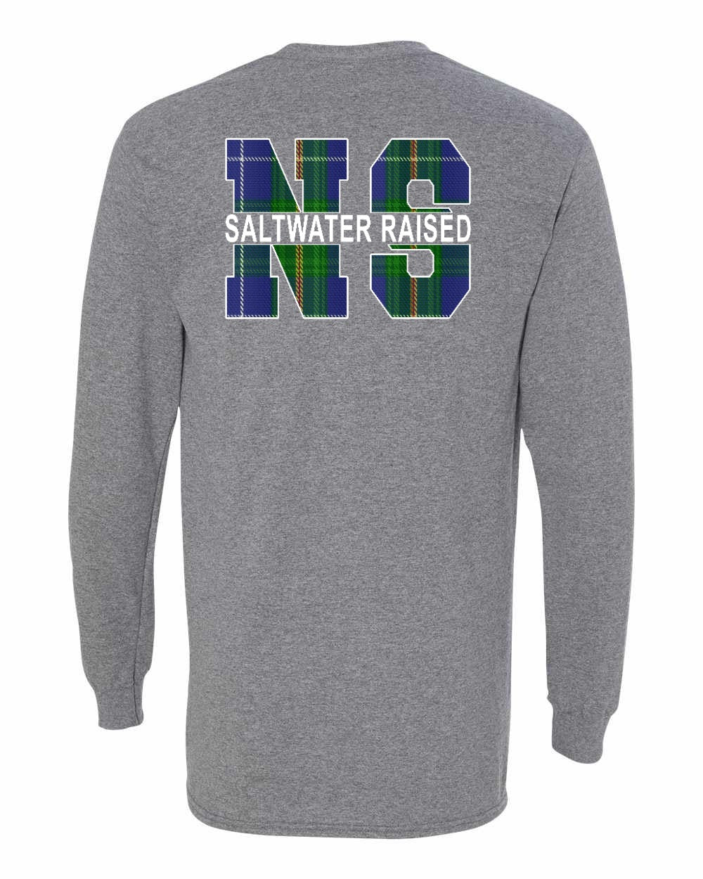 Saltwater Raised Left Chest and Back Long Sleeve Tee