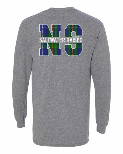 Saltwater Raised Left Chest and Back Long Sleeve Tee