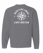 Maritime Swag CB Compass Left Chest and Back Crewneck Sweatshirt - Unisex