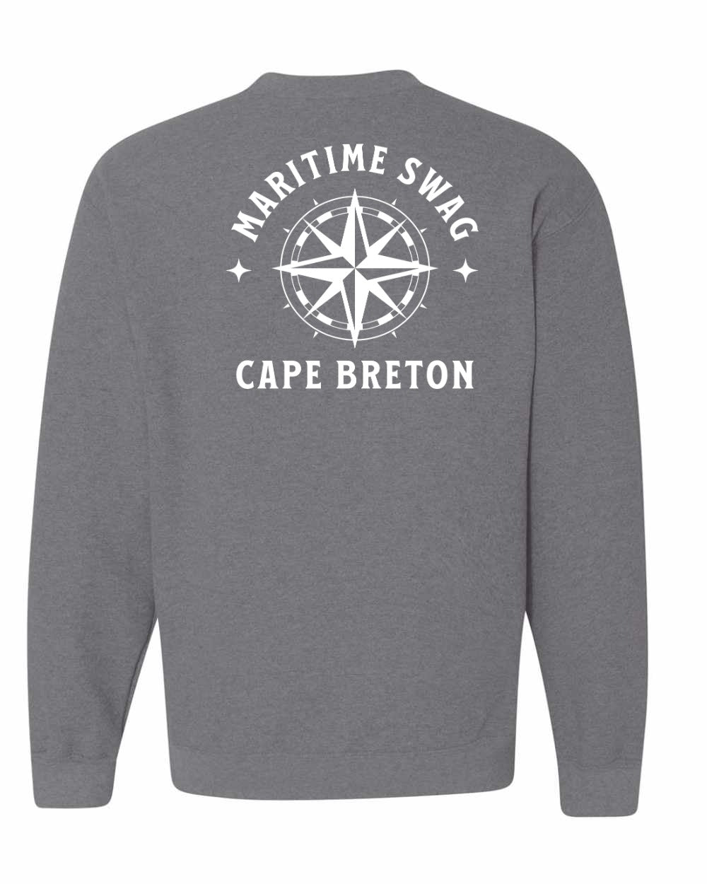 Maritime Swag Cape Breton Compass Left Chest and Back Crewneck Sweatshirt